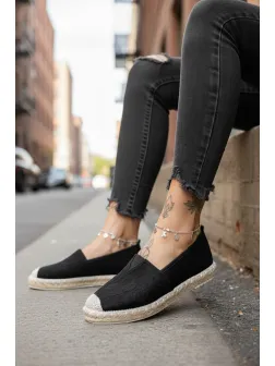 Espadrile dama casual negre A031